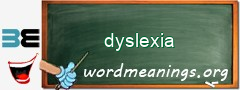 WordMeaning blackboard for dyslexia